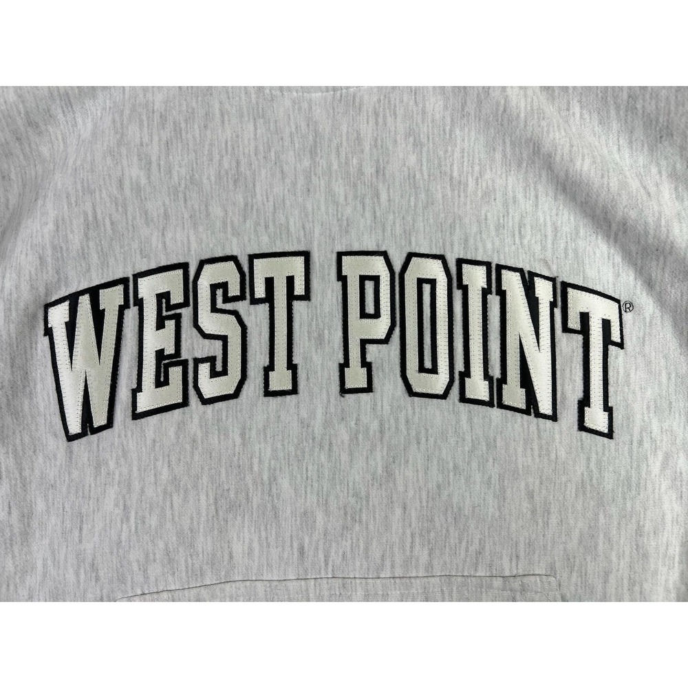 Vintage West Point Hoodie Mens Small Gray NCAA College MV Sport Sweatshirt Y2K - Picture 4 of 8